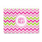 Pink & Green Chevron 4'x6' Patio Rug - Front/Main