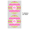 Pink & Green Chevron 5" Multipurpose Round Label - Sheet