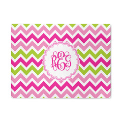 Pink & Green Chevron 5' x 7' Indoor Area Rug (Personalized)