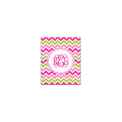 Pink & Green Chevron Canvas Print - 8x10 (Personalized)