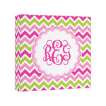 Pink & Green Chevron Canvas Print - 8x8 (Personalized)