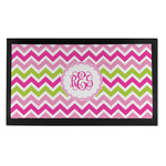 Pink & Green Chevron Bar Mat - Small (Personalized)