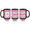 Pink & Green Chevron Coffee Mug - 15 oz - Black APPROVAL