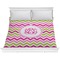 Pink & Green Chevron Comforter (King)