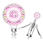 Pink & Green Chevron Corkscrew (Personalized)