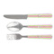 Pink & Green Chevron Cutlery Set - FRONT