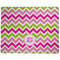 Pink & Green Chevron Dog Food Mat - Large without Bowls