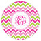 Pink & Green Chevron Drink Topper - Small - Single