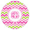 Pink & Green Chevron Drink Topper - XLarge - Single