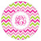 Pink & Green Chevron Drink Topper - XSmall - Single