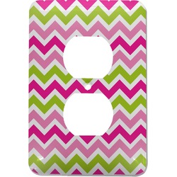 Pink & Green Chevron Electric Outlet Plate