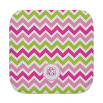 Pink & Green Chevron Face Towel (Personalized)