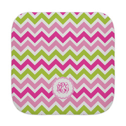 Pink & Green Chevron Face Towel (Personalized)