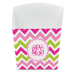 Pink & Green Chevron French Fry Favor Boxes (Personalized)