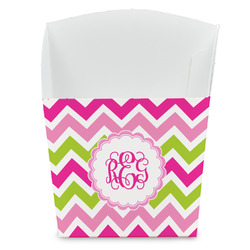 Pink & Green Chevron French Fry Favor Boxes (Personalized)