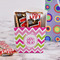 Pink & Green Chevron French Fry Favor Box - w/ Treats View