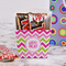 Pink & Green Chevron French Fry Favor Box - w/ Treats View