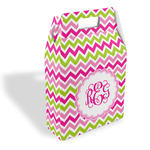 Pink & Green Chevron Gable Favor Box (Personalized)