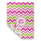 Pink & Green Chevron Garden Flags - Large - Double Sided - FRONT FOLDED