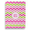 Pink & Green Chevron House Flags - Double Sided - FRONT