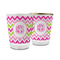 Pink & Green Chevron Glass Shot Glass - PARENT/MAIN