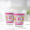 Pink & Green Chevron Glass Shot Glass - Standard - LIFESTYLE