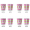 Pink & Green Chevron Glass Shot Glass - Standard - Set of 4 - APPROVAL