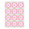 Pink & Green Chevron Icing Circle - Small - Set of 12