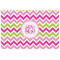 Pink & Green Chevron Jigsaw Puzzle 1014 Piece - Front