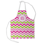 Pink & Green Chevron Kid's Apron - Small (Personalized)