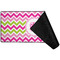 Pink & Green Chevron Large Gaming Mats - FRONT W/ FOLD