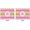 Pink & Green Chevron Linen Placemat - APPROVAL (double sided)