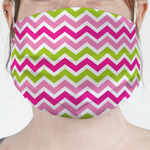 Pink & Green Chevron Face Mask Cover