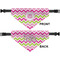 Pink & Green Chevron Medium Dog Bandana Approval