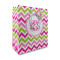 Pink & Green Chevron Medium Gift Bag - Front/Main