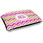 Pink & Green Chevron Dog Bed w/ Monogram