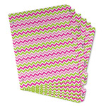 Pink & Green Chevron Binder Tab Divider - Set of 6 (Personalized)