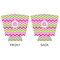 Pink & Green Chevron Party Cup Sleeves - with bottom - APPROVAL