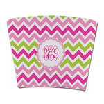 Pink & Green Chevron Party Cup Sleeve - without bottom (Personalized)