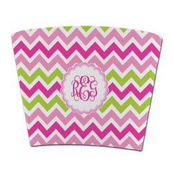 Pink & Green Chevron Party Cup Sleeve - without bottom (Personalized)
