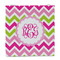 Pink & Green Chevron Party Favor Gift Bag - Gloss - Front