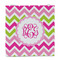 Pink & Green Chevron Party Favor Gift Bag - Matte - Front