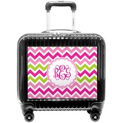 Pink & Green Chevron Pilot / Flight Suitcase (Personalized)