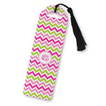 Pink & Green Chevron Plastic Bookmark (Personalized)