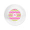 Pink & Green Chevron Plastic Party Appetizer & Dessert Plates - Approval