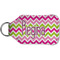 Pink & Green Chevron Sanitizer Holder Keychain - Small (Back)