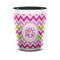 Pink & Green Chevron Shot Glass - Two Tone - FRONT