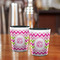 Pink & Green Chevron Shot Glass - Two Tone - LIFESTYLE