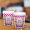 Pink & Green Chevron Shot Glass - White - LIFESTYLE