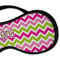 Pink & Green Chevron Sleeping Eye Mask - DETAIL Large